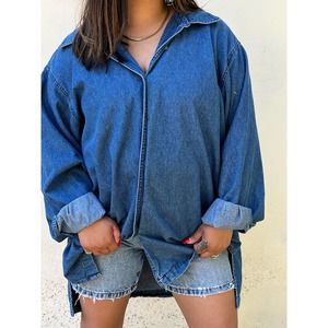 Erika II & Co Blue Denim Shacket Size 3X